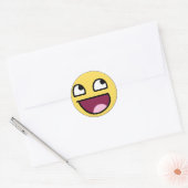 phantastische Gesichtswut f7u12 witzige Meme Runder Aufkleber (Umschlag)