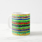 Phantastische gestreifte Perlen Abstraktes Design Kaffeetasse (Vorderseite Links)