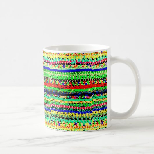 Phantastische gestreifte Perlen Abstraktes Design Kaffeetasse (Rechts)