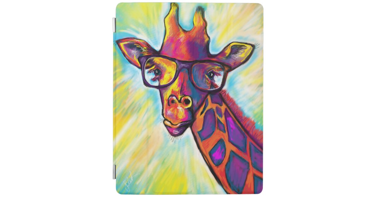 Phantastische Giraffe Mit Brille Ipad Fall Ipad Hulle Zazzle De