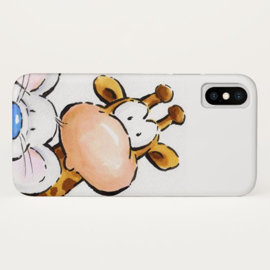 Phantastische Giraffe und Niedliche Maus Case-Mate iPhone Hülle (Rückseite (Horizontal))