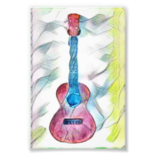 Phantastische Gitarre Fotodruck