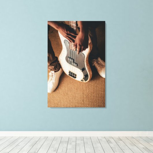 Phantastische Gitarre Leinwanddruck (Insitu (Holzboden))