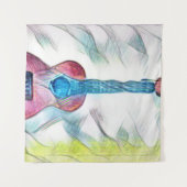 Phantastische Gitarre Wandteppich (Vorderseite (Horizontal))