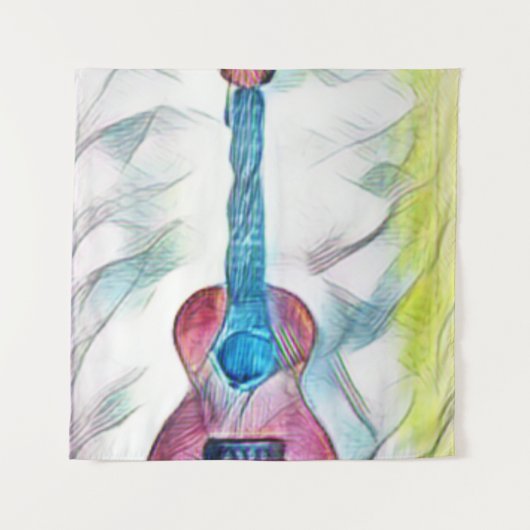 Phantastische Gitarre Wandteppich (Vorderseite)