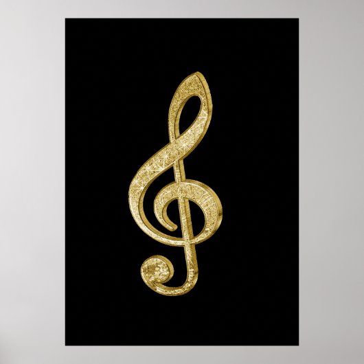 Phantastische glänzende Goldene Bar Dreifachmusik Poster (Vorne)