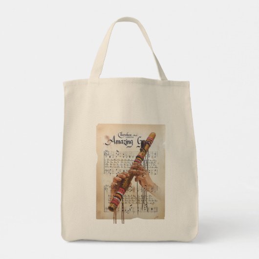 Phantastische Gnade in der Cherokee-Sprache Tragetasche (Rückseite)