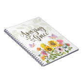 Phantastische Grace Blume und Schmetterlinge Chris Notizblock (Rechte Seite)