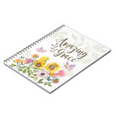 Phantastische Grace Blume und Schmetterlinge Chris Notizblock (Linke Seite)