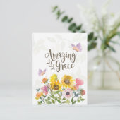 Phantastische Grace Blume und Schmetterlinge Chris Postkarte (Stehend Vorderseite)