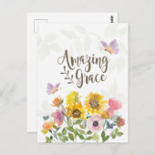 Phantastische Grace Blume und Schmetterlinge Chris Postkarte (Vorne/Hinten)
