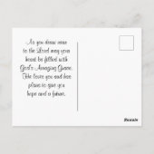 Phantastische Grace Blume und Schmetterlinge Chris Postkarte (Rückseite)