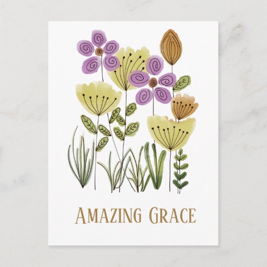 Phantastische Grace Floral Postkarte (Vorderseite)