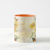 Phantastische Grace Sonnenblumen und Schmetterling Tasse (Zentrum)