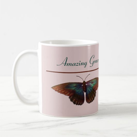 Phantastische Grace und Schmetterlinge und Blume Kaffeetasse (Links)