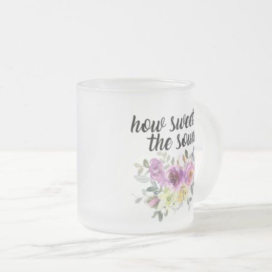 Phantastische Grace, wie süß der Sound floral Mattglastasse (VorderseiteRechts)