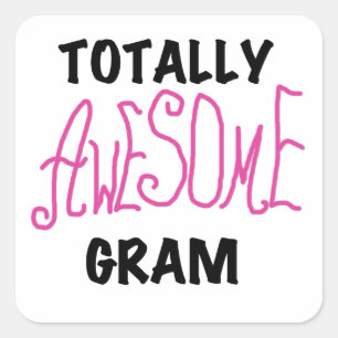 Phantastische Gram Pink Tshirts und Geschenke Quadratischer Aufkleber
