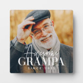 Phantastische Grampa Seit 20XX Einfaches elegantes Fotoplatte (Vorderseite)