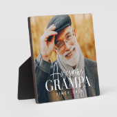 Phantastische Grampa Seit 20XX Einfaches elegantes Fotoplatte (Vorderseite)