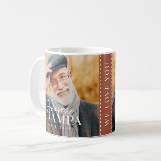Phantastische Grampa Seit 20XX Einfaches elegantes Kaffeetasse (Vorderseite Links)