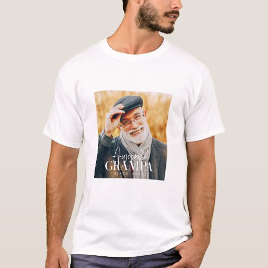 Phantastische Grampa Seit 20XX Einfaches elegantes T-Shirt (Vorderseite)