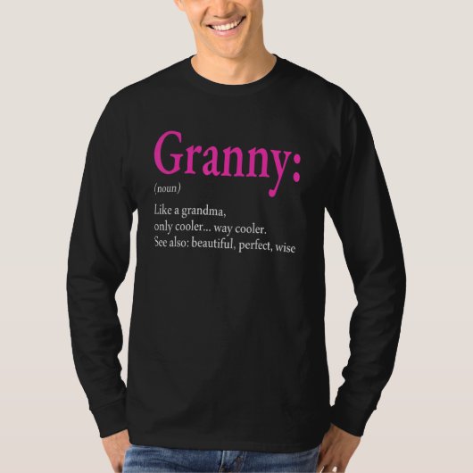 Phantastische Granny Definition Kleidung Muttertag T-Shirt (Vorderseite)