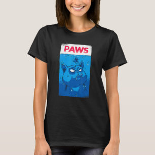 Phantastische große Katze unter dem Ozean mit der T-Shirt