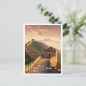 Phantastische Große Mauer der China scheußer Sonne Postkarte (Stehend Vorderseite)