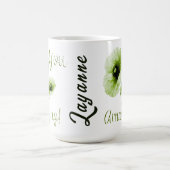 Phantastische grüne Blume Kaffeetasse (Mittel)