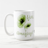 Phantastische grüne Blume Kaffeetasse (Links)