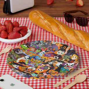 Phantastische Halloween-Gesichter Pappteller