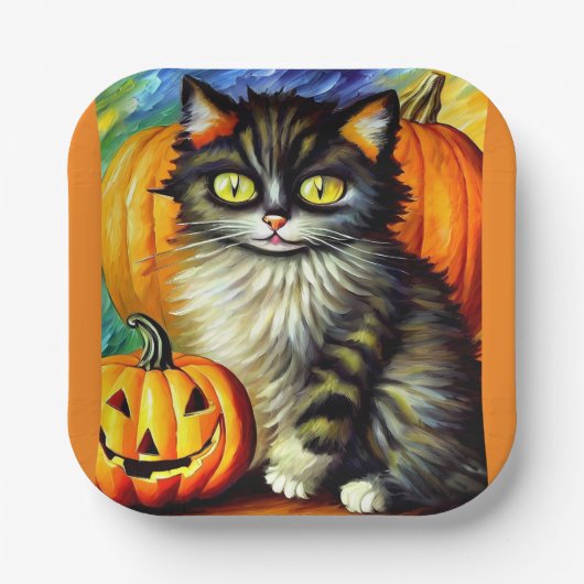 Phantastische Halloween-Malerei Pappteller (Vorderseite)