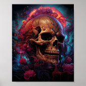 Phantastische Halloween-Skulptur in Lila Rose Poster (Vorne)