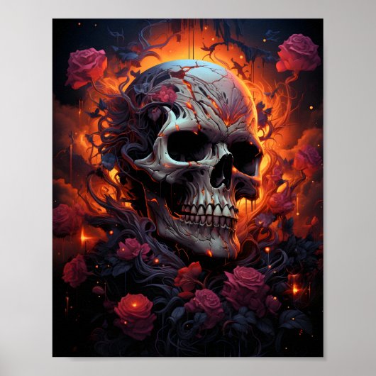 Phantastische Halloween-Skulptur in Lila Rose Poster (Vorne)