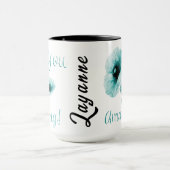 Phantastische hellblaue Blume Tasse (Zentrum)