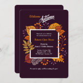 Phantastische Herbsteinladung Einladung (Vorne/Hinten)