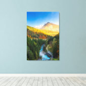 Phantastische Herbstlandschaft in Auronzo di Cador Leinwanddruck (Insitu (Holzboden))