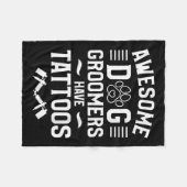 Phantastische Hunde Groomer haben Tattoos Tattoo L Fleecedecke (Vorderseite (Horizontal))