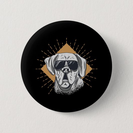 Phantastische Hundssungbrille Button (Vorderseite)