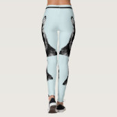 Phantastische Ice Blue Siberian Husky Leggings (Rückseite)