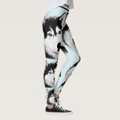 Phantastische Ice Blue Siberian Husky Leggings (Rechts)