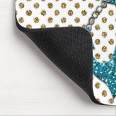 Phantastische Imitate Glitzer Pfauenblauer Wassera Mousepad (Ecke)