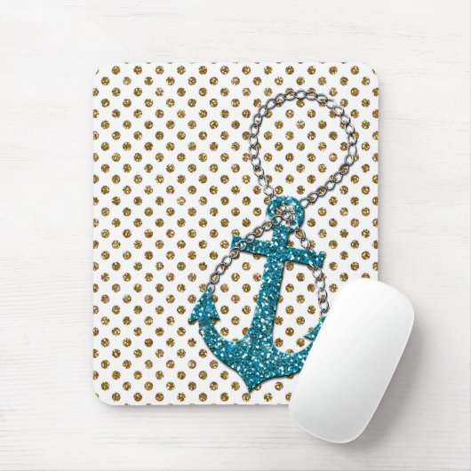 Phantastische Imitate Glitzer Pfauenblauer Wassera Mousepad (Mit Mouse)