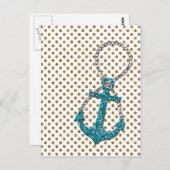 Phantastische Imitate Glitzer Pfauenblauer Wassera Postkarte (Vorne/Hinten)