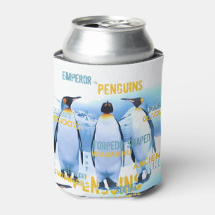 Phantastische Kaiserin Pinguine Typografie Kunst Dosenkühler