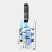 Phantastische Kaiserin Pinguine Typografie Kunst Gepäckanhänger (Rückseite vertikal)