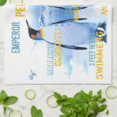 Phantastische Kaiserin Pinguine Typografie Kunst Handtuch (Gefaltet)