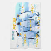 Phantastische Kaiserin Pinguine Typografie Kunst Handtuch (Vertikal)