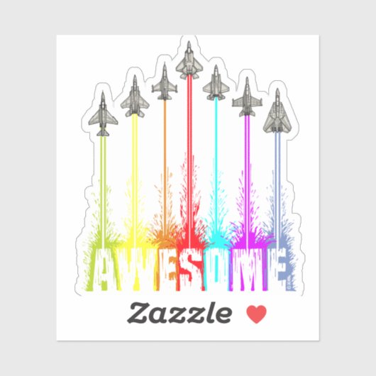 Phantastische Kampfjets Aufkleber (Blatt)