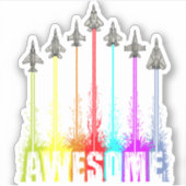 Phantastische Kampfjets Aufkleber (Vorderseite)